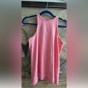 New J Crew Peach Tank High Crew Neckline SZ Medium